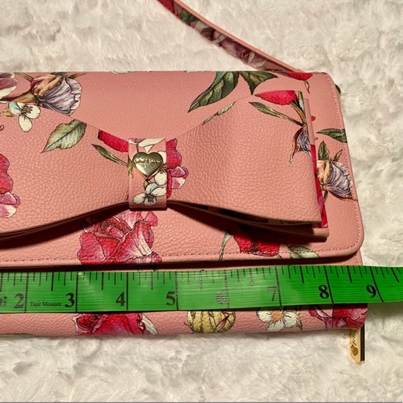Betsey Johnson Pink Floral Crossbody with Chain - Picture 12 of 16